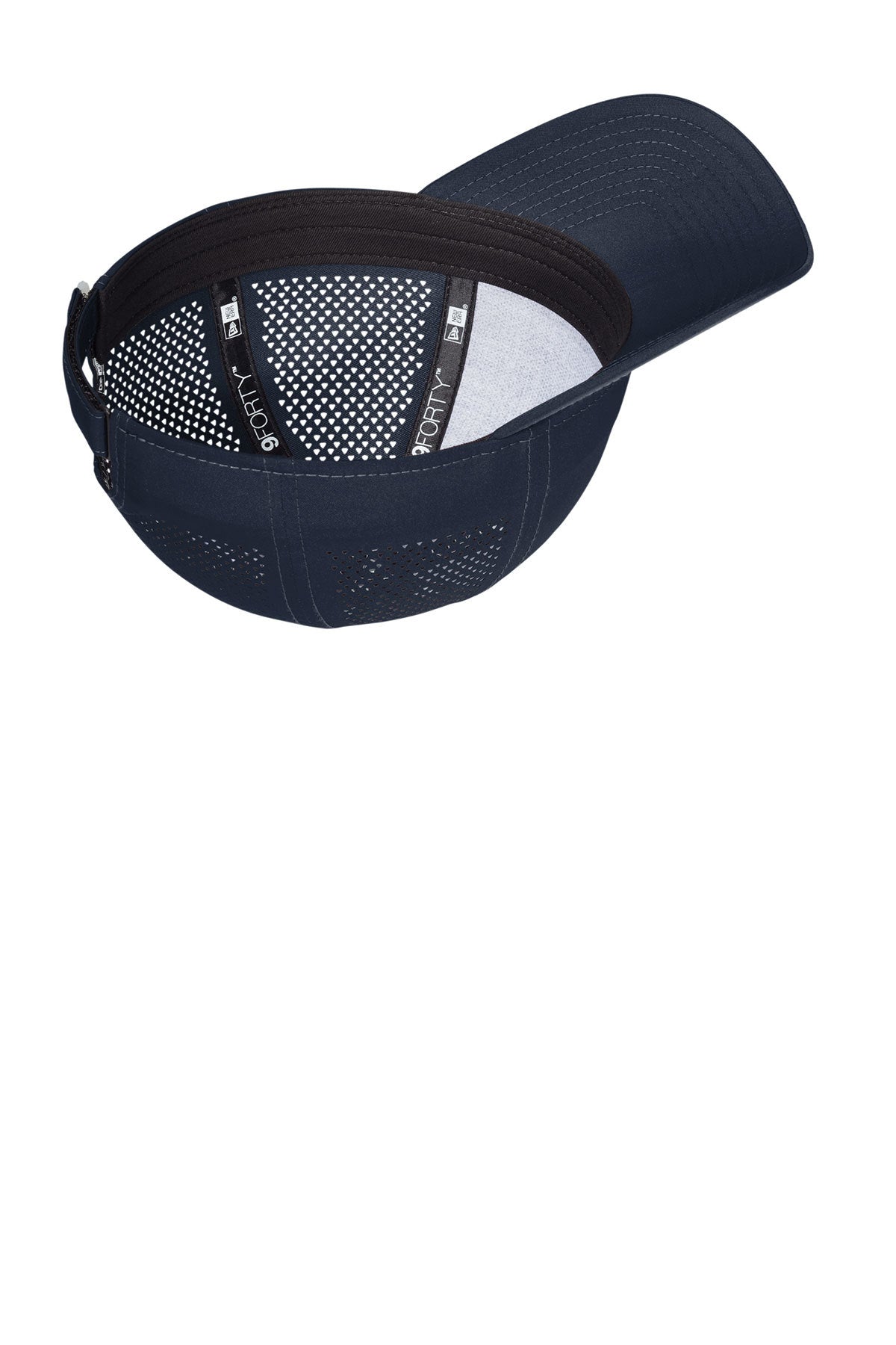 New Era Perforated Performance Custom Caps, Deep Navy