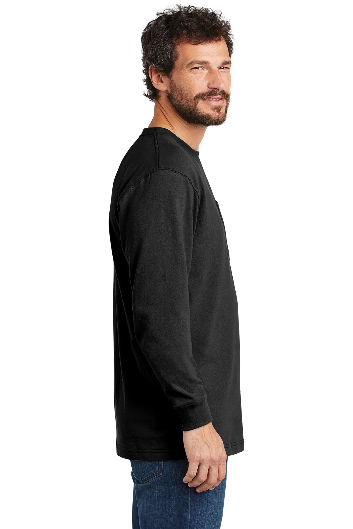 carhartt workwear pocket long sleeve t-shirt ctk126 black