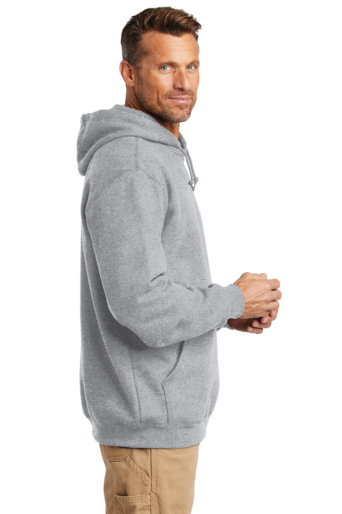 Carhartt Customized Midweight Hoodies, Heather Grey [AL Adams Construction]