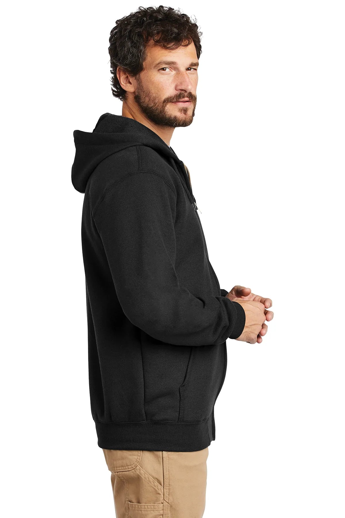 Carhartt Midweight Zip Up Hoodies, Black [Executive Construction]