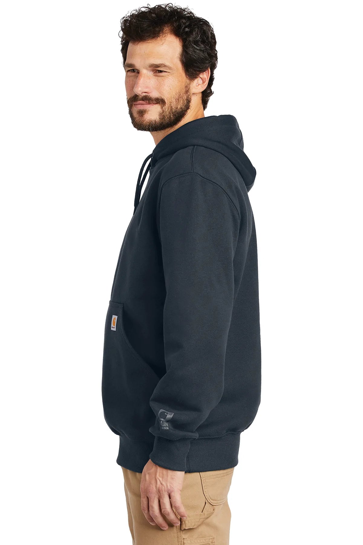 Carhartt Rain Defender Paxton Customized Hoodies, New Navy [Harris & Associates]