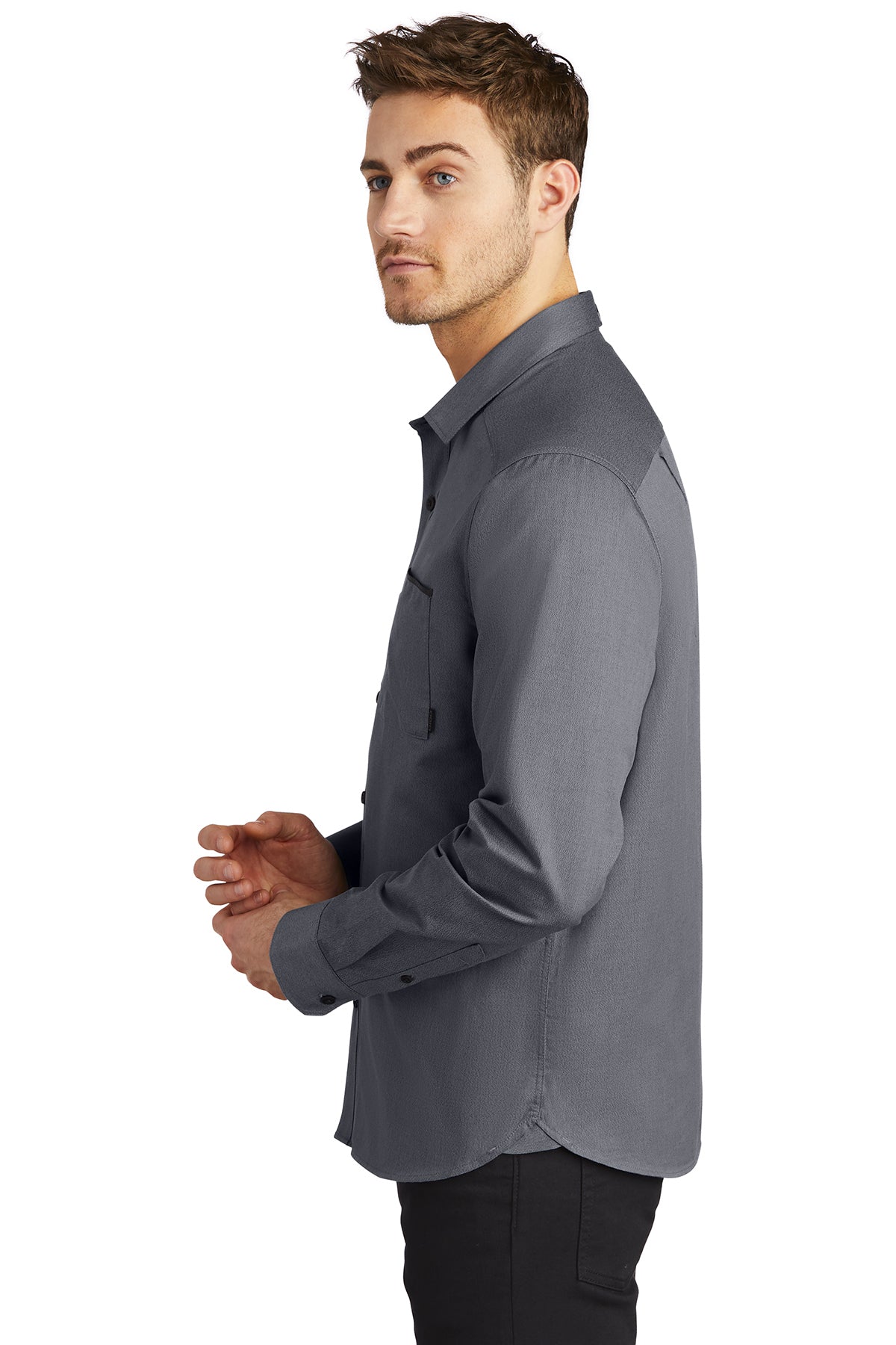 OGIO Urban Custom Button Down Shirts, Gear Grey