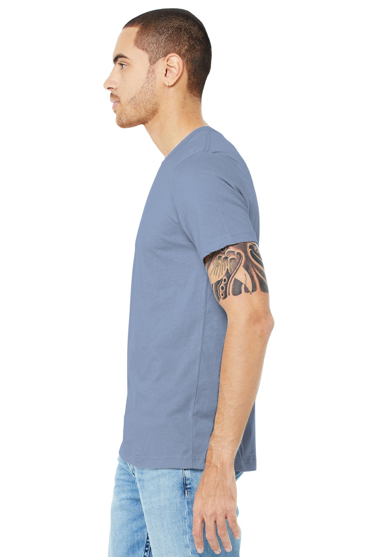 bella + canvas unisex jersey short sleeve t-shirt 3001c heather blue