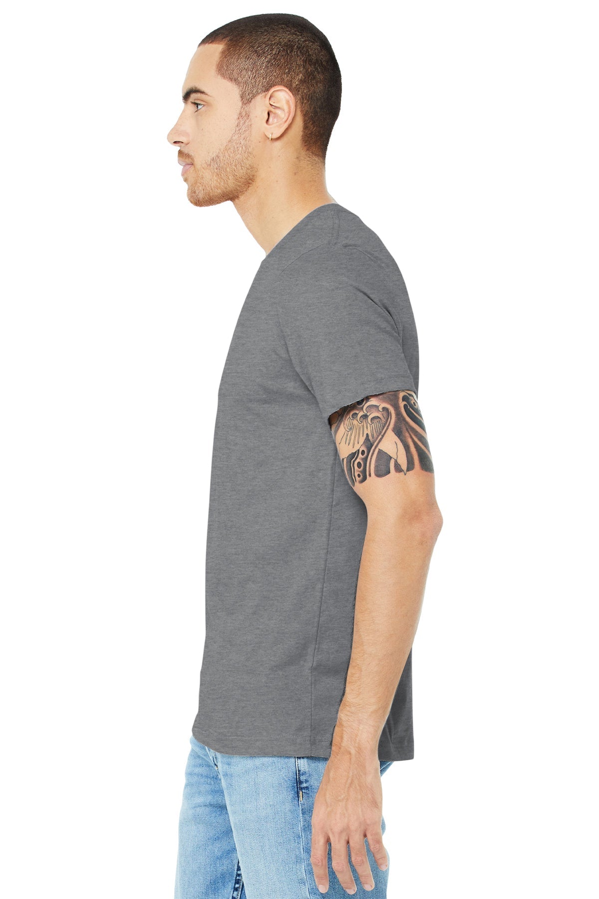 bella + canvas unisex jersey short sleeve t-shirt 3001c heather storm
