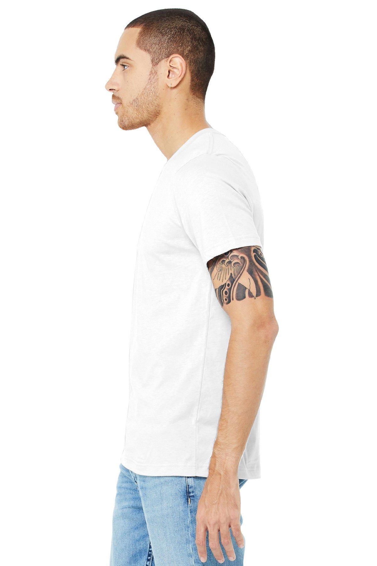 bella + canvas unisex jersey short sleeve t-shirt 3001c solid wht blend