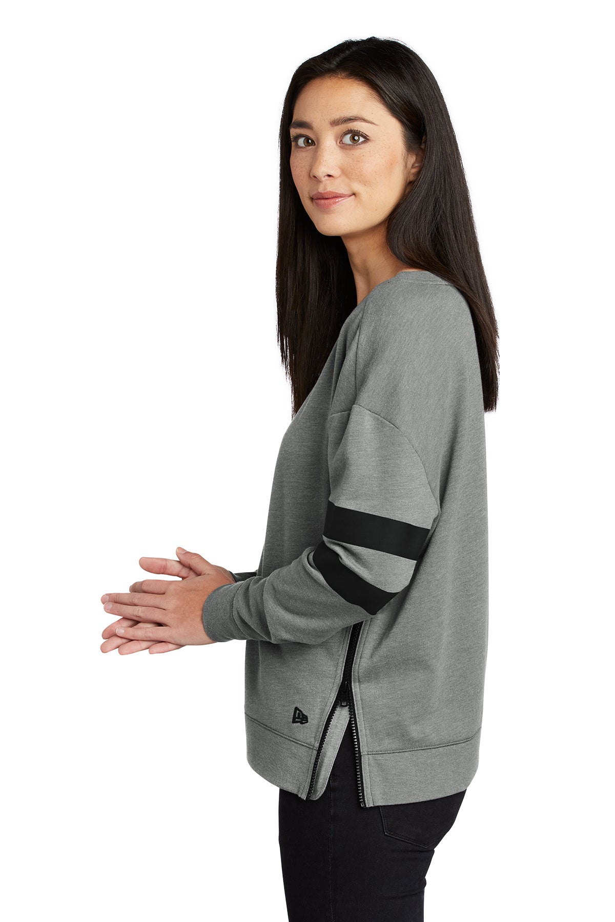 New Era Ladies Tri-Blend Branded Sweatshirts, Shadow Grey Heather