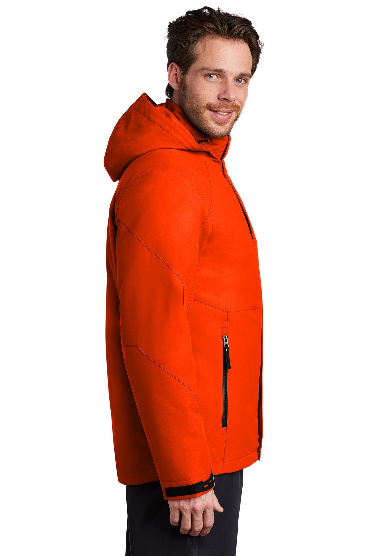 port authority_j405 _fire orange_company_logo_jackets