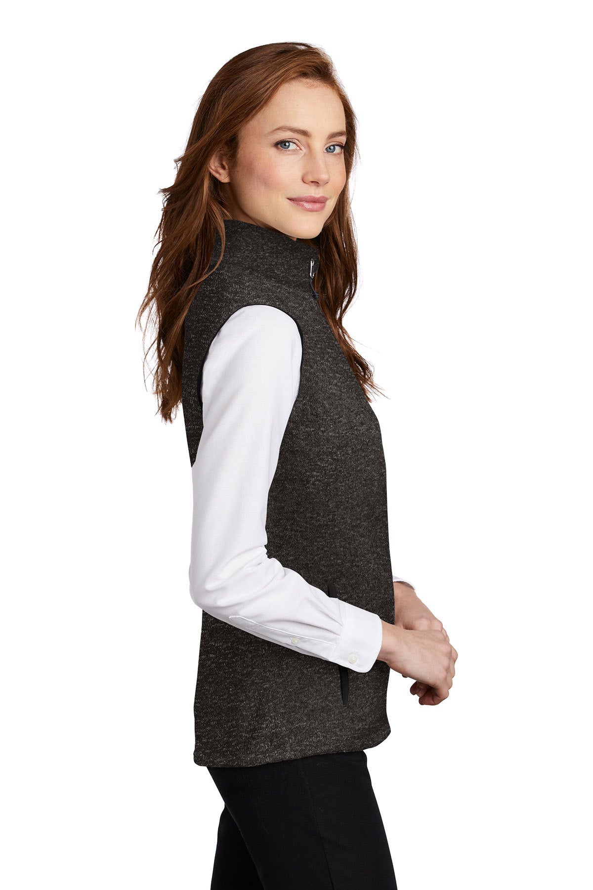 port authority_l236 _black heather_company_logo_sweatshirts