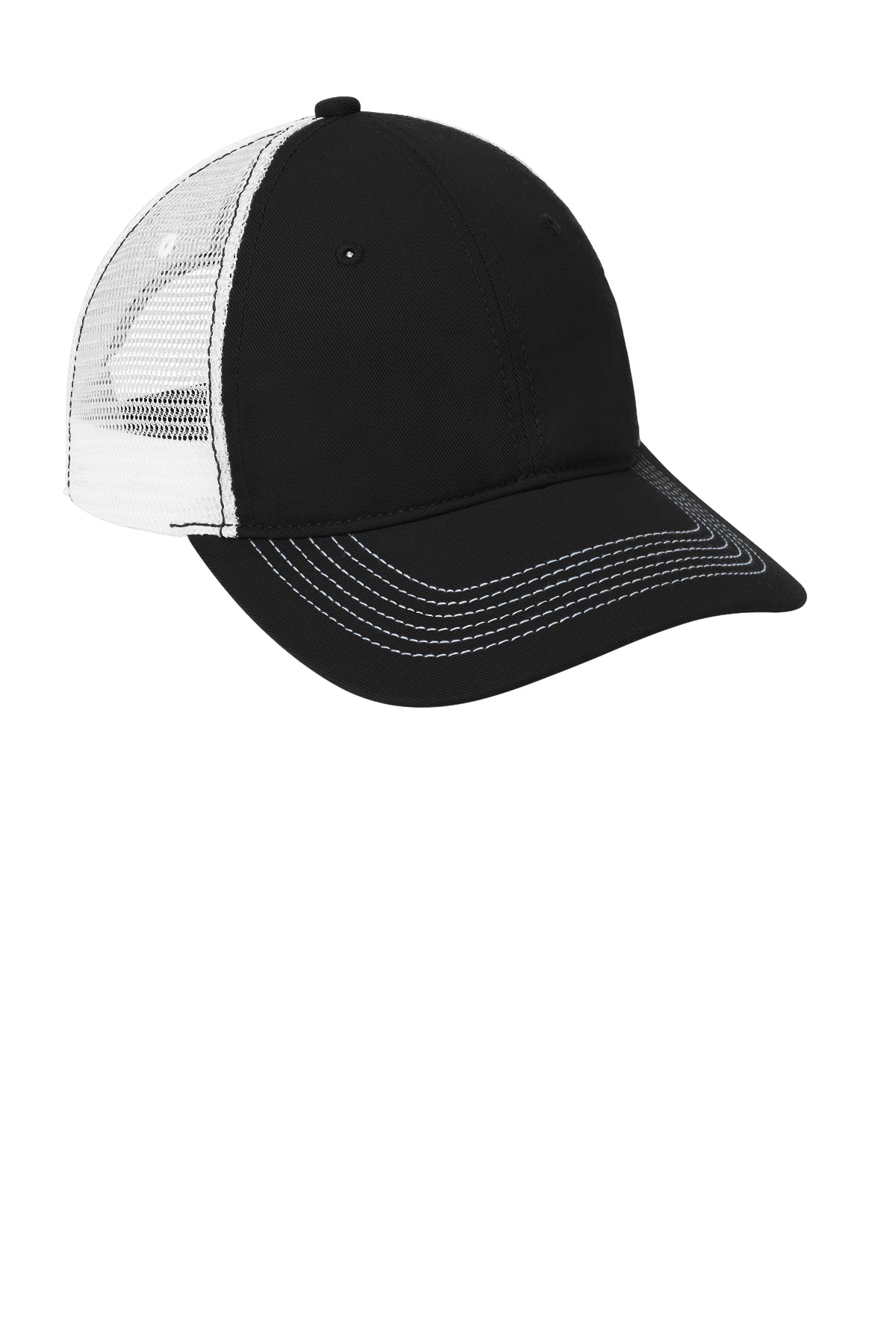 District Mesh Back Caps, Black/ White