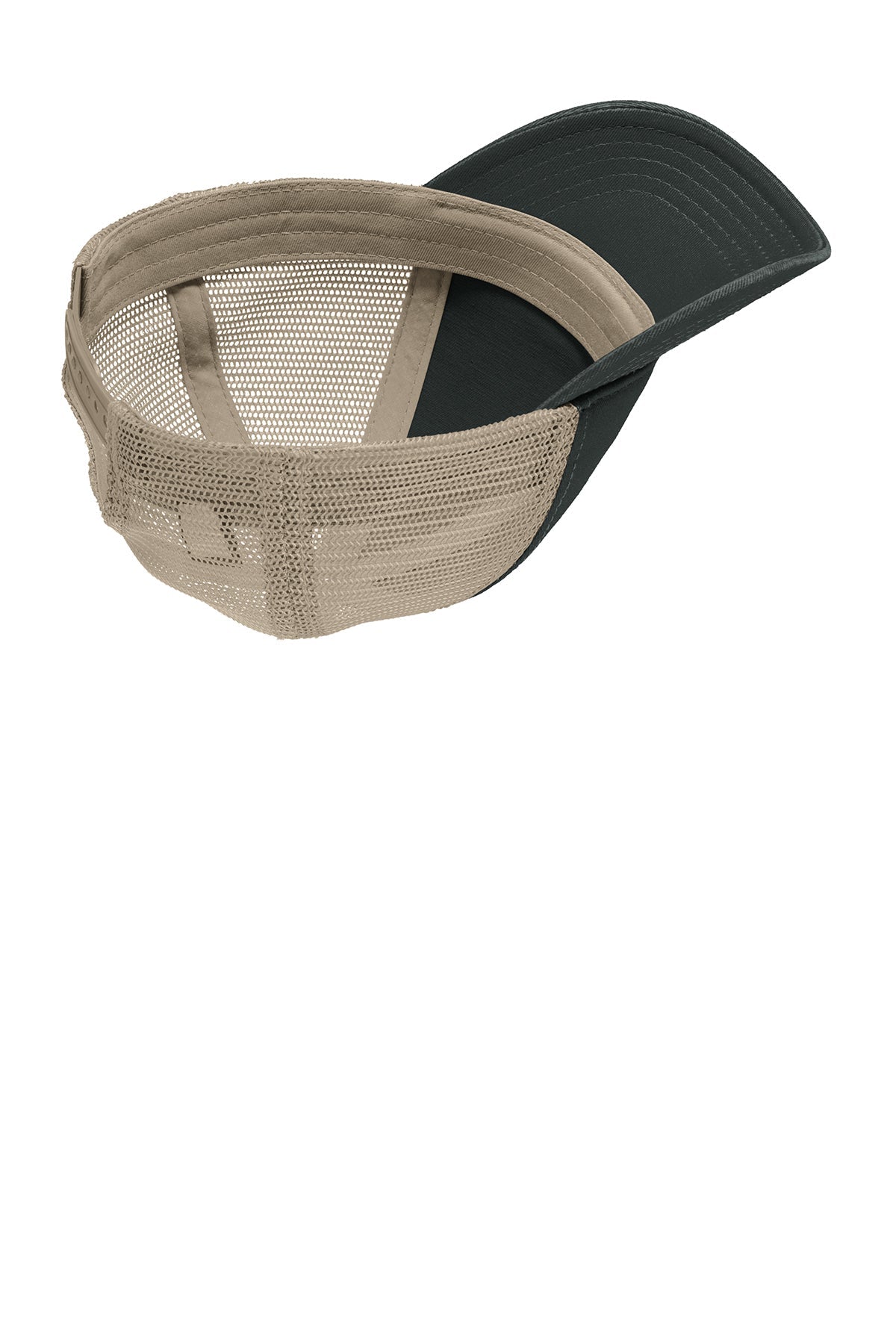 District Super Soft Mesh Back Caps, Black/ Khaki