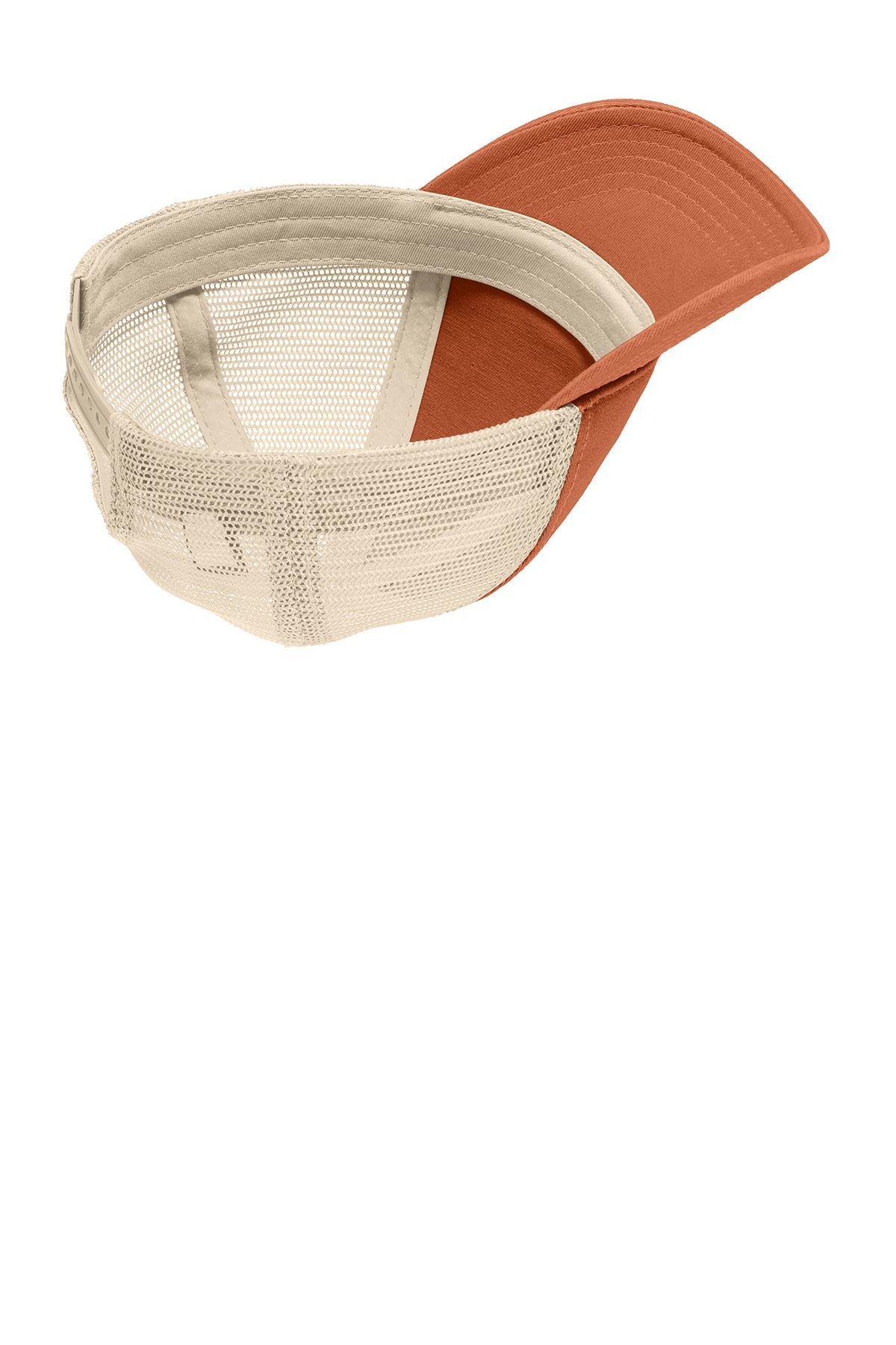 District Super Soft Mesh Back Caps, Burnt Orange/ Stone