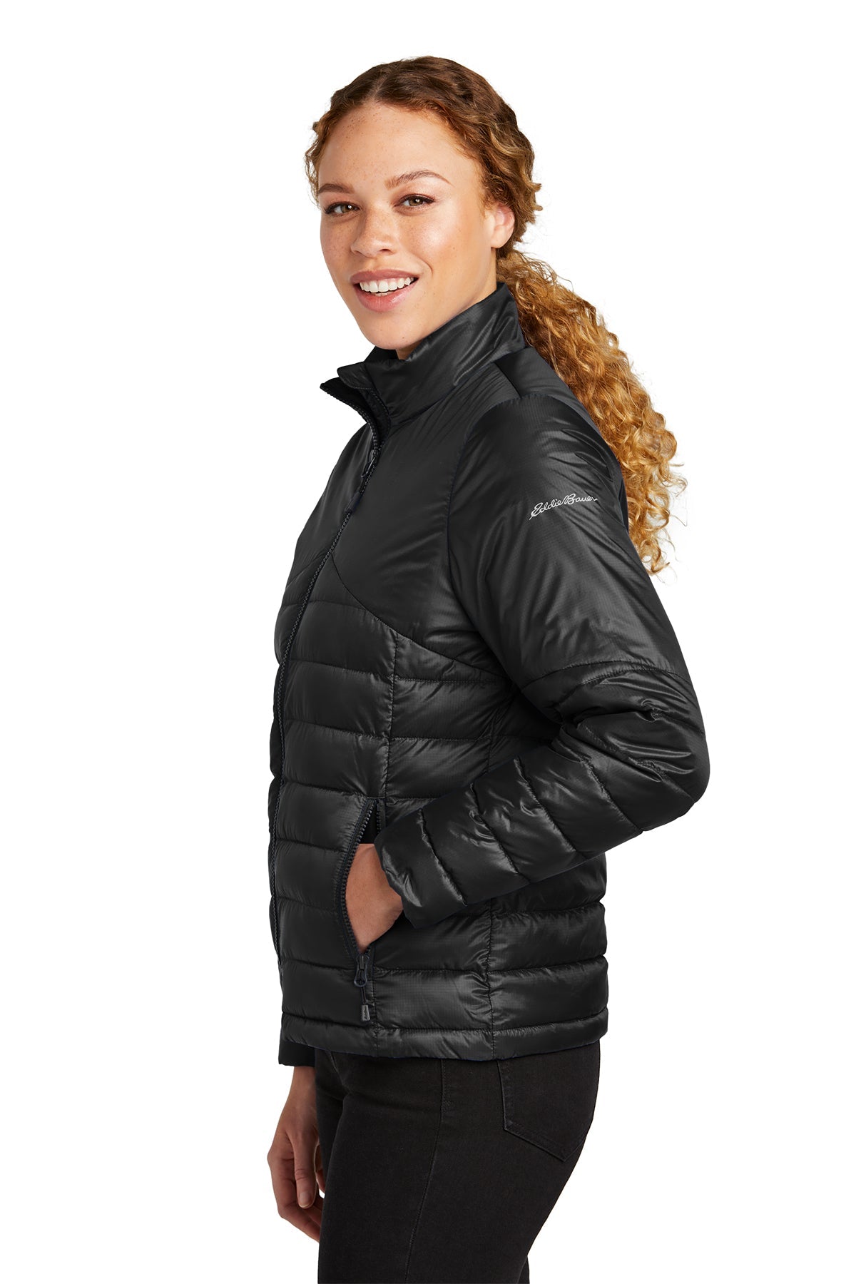 Eddie Bauer Ladies Custom Quilted Jackets, Deep Black [Century Sales and Management]