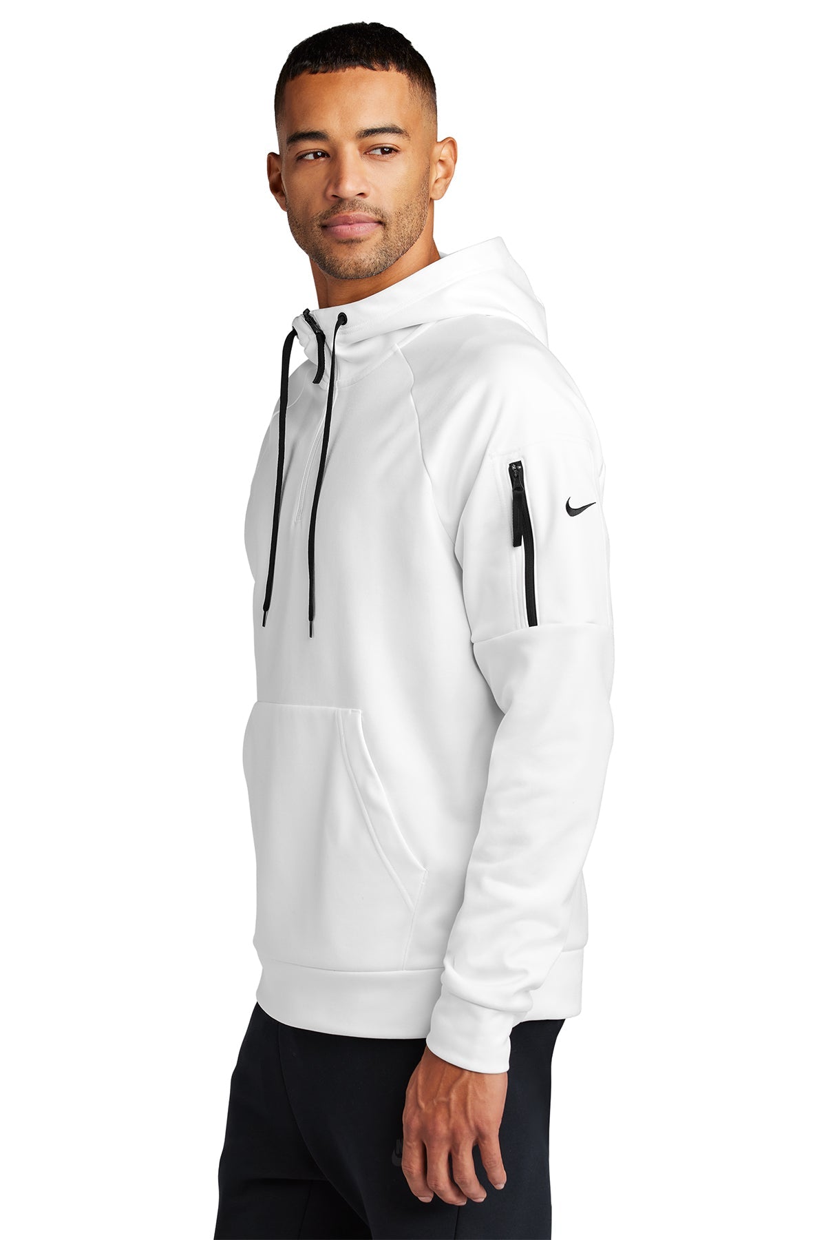 Nike Therma-FIT Pocket Fleece Custom Hoodies, White [Launch Team]