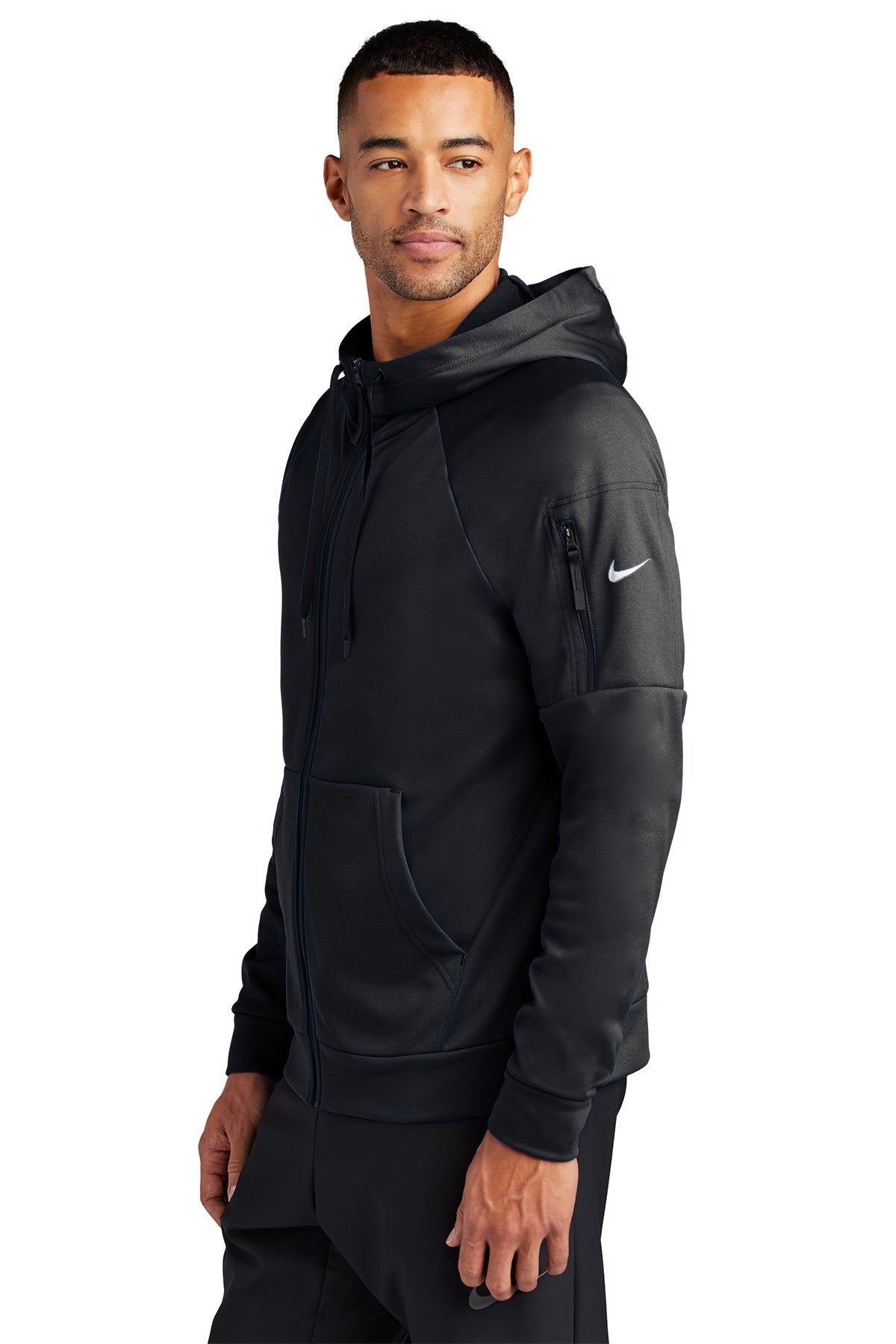 Nike Therma-FIT Pocket ZipUp Custom Hoodies, Black [NARENCO]
