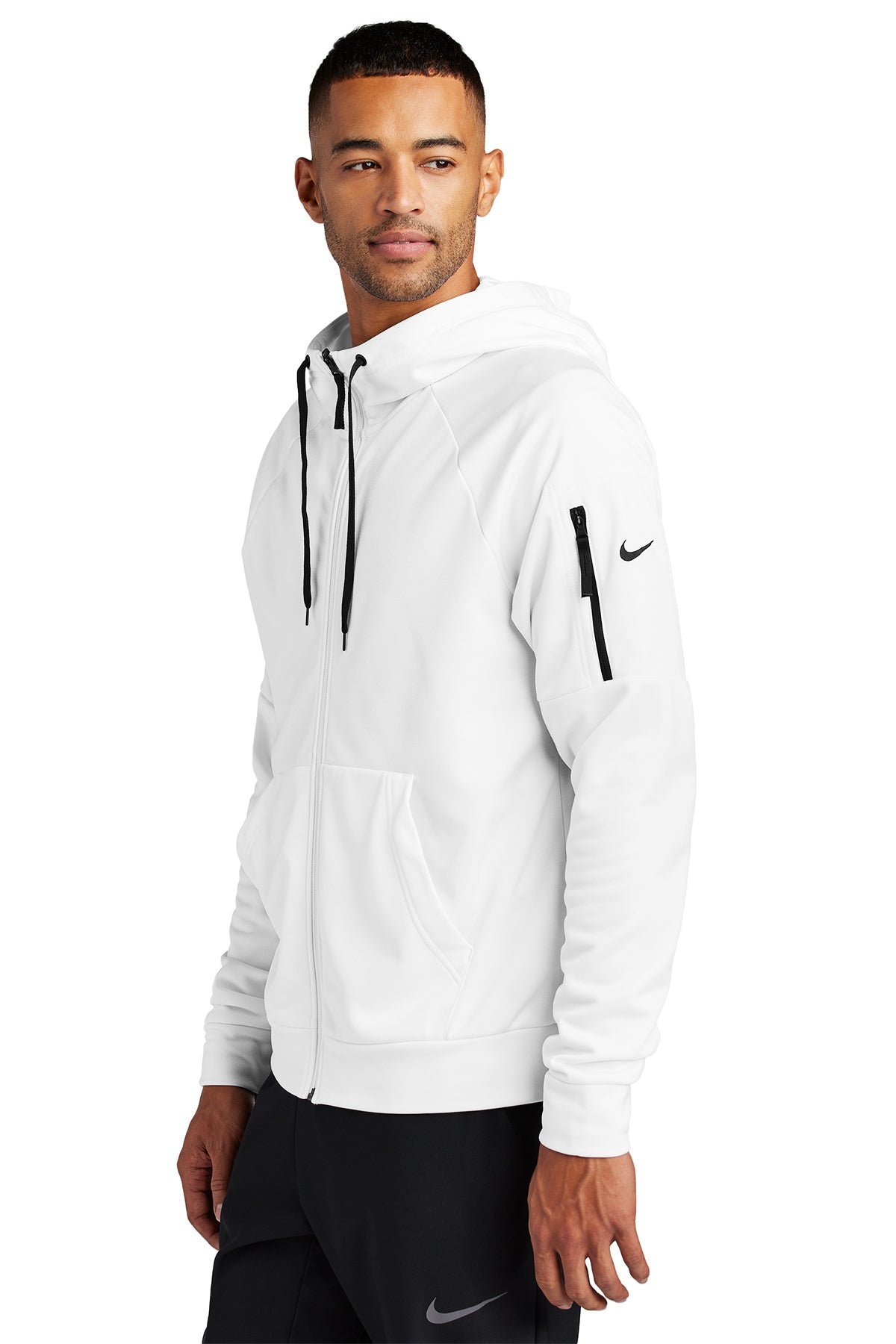 Nike Therma-FIT Pocket ZipUp Custom Hoodies, White [NARENCO]