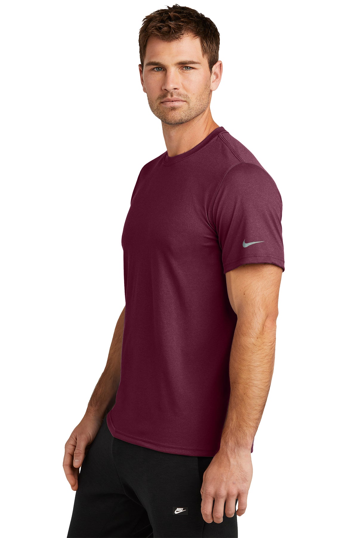 Nike Swoosh Sleeve rLegend Customized Tee's, Deep Maroon