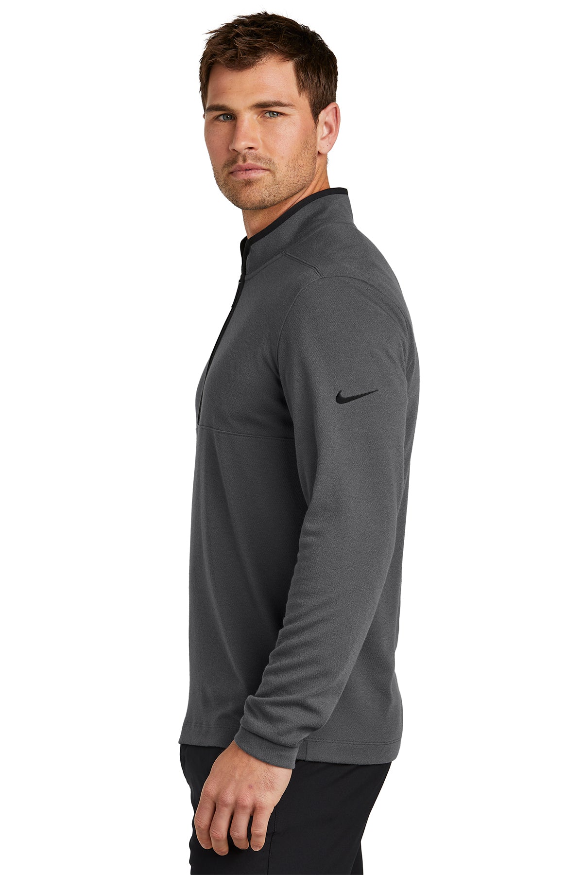 Nike Textured Customized Quarter Zips, Dark Grey
