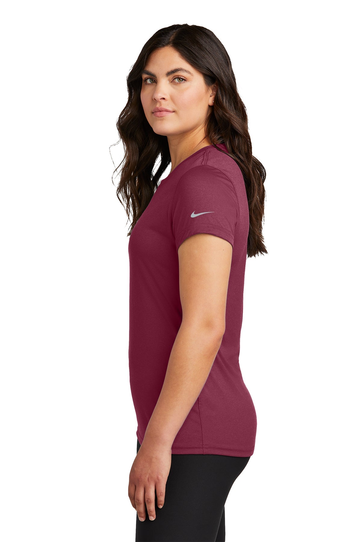 Nike Ladies Swoosh Sleeve rLegend Customized Tee's, TeamMaroon
