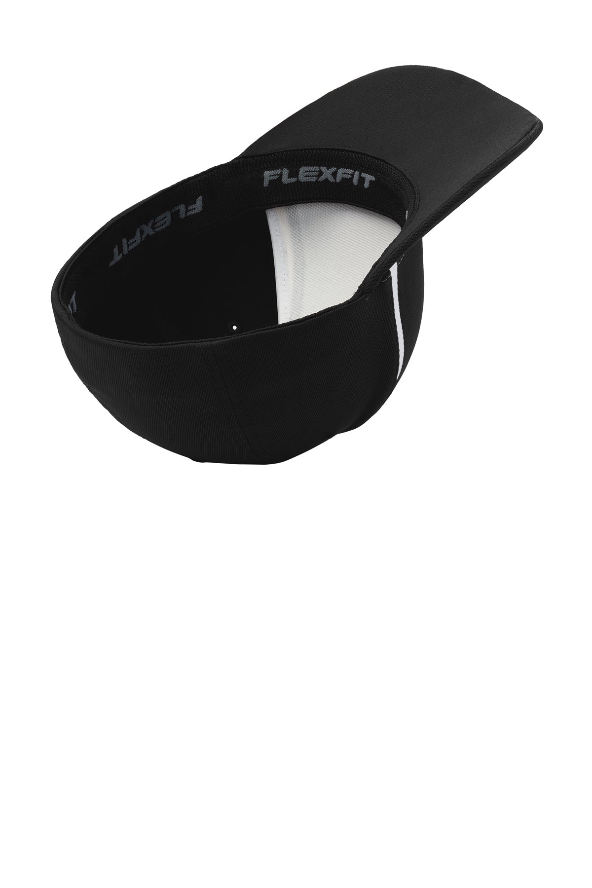 Sport-Tek Flexfit Performance Customized Colorblock Caps, Black/White