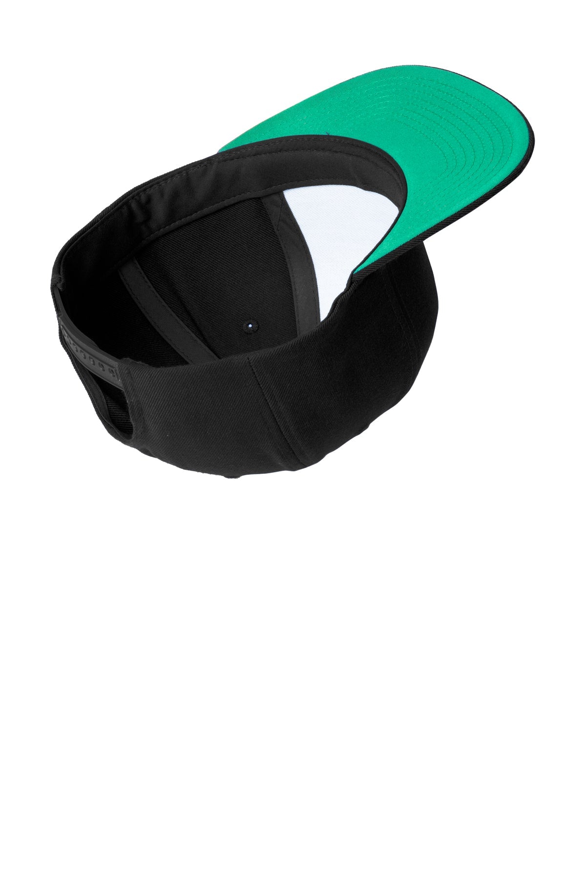Sport-Tek Yupoong Flat Bill Branded Snapback Caps, Black