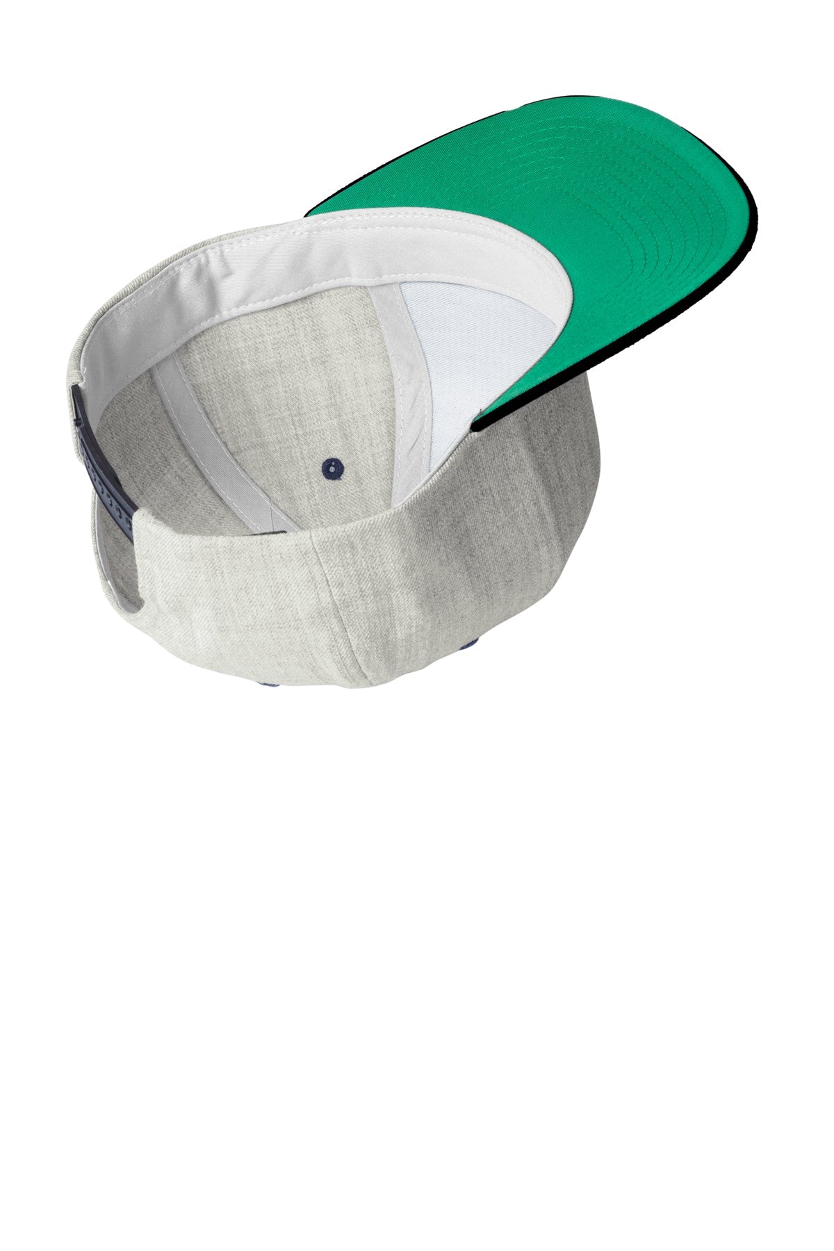 Sport-Tek Yupoong Flat Bill Custom Snapback Caps, Heather/ Black