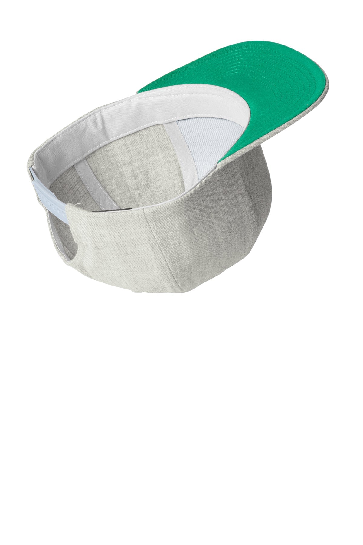 Sport-Tek Yupoong Flat Bill Customized Snapback Caps, Heather Grey
