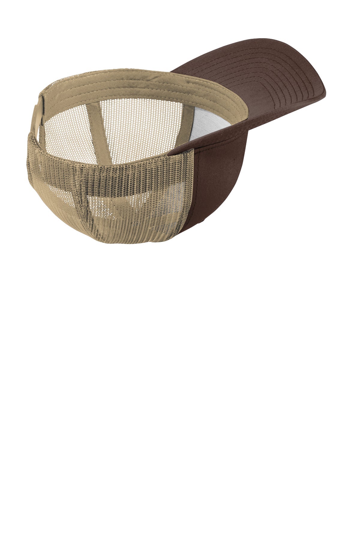 Sport-Tek Yupoong Retro Customized Trucker Caps, Chocolate Brown/ Khaki