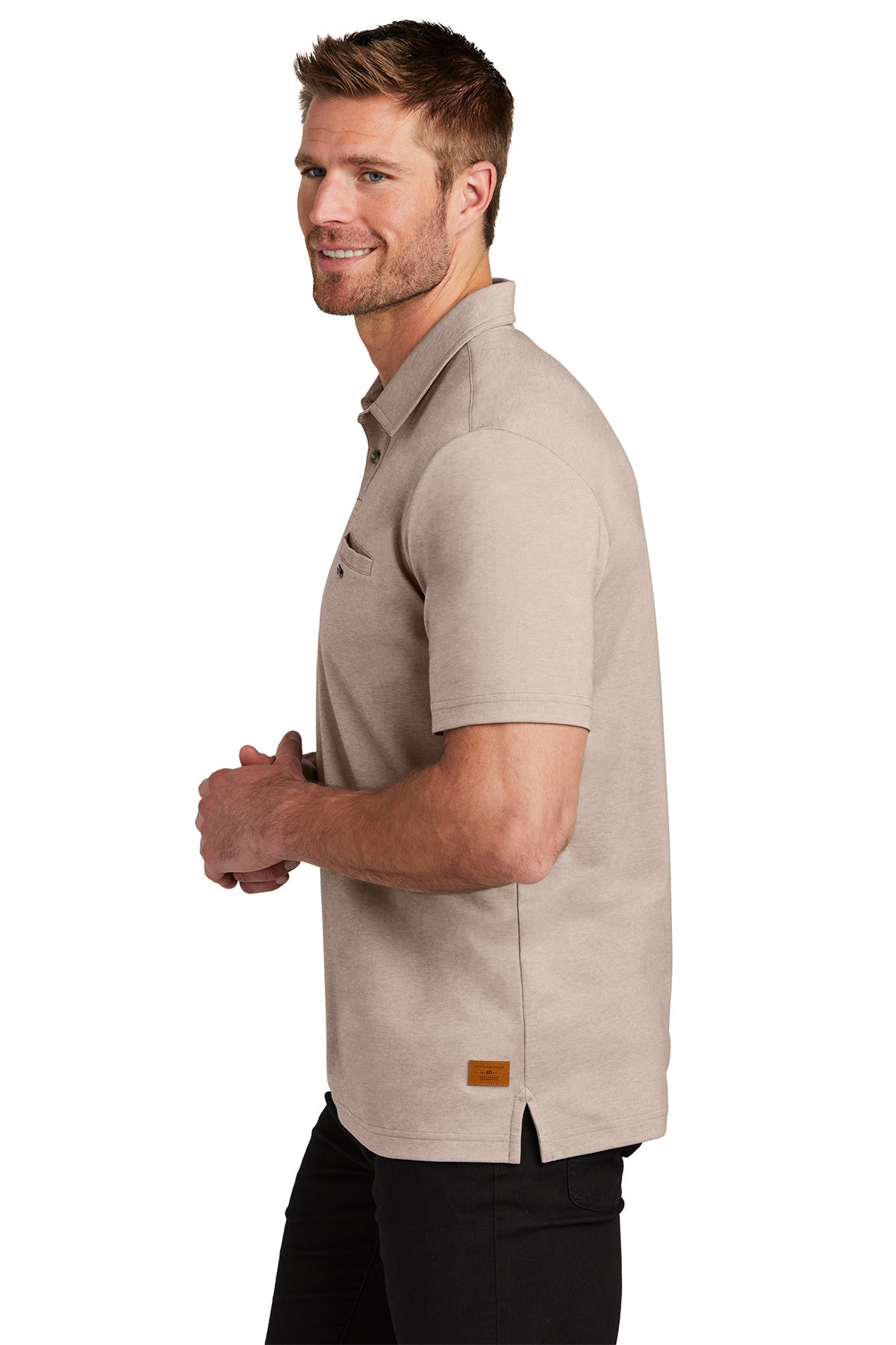 TravisMathew Sunsetters Custom Pocket Polos, Portabella Heather [Prive Haus]