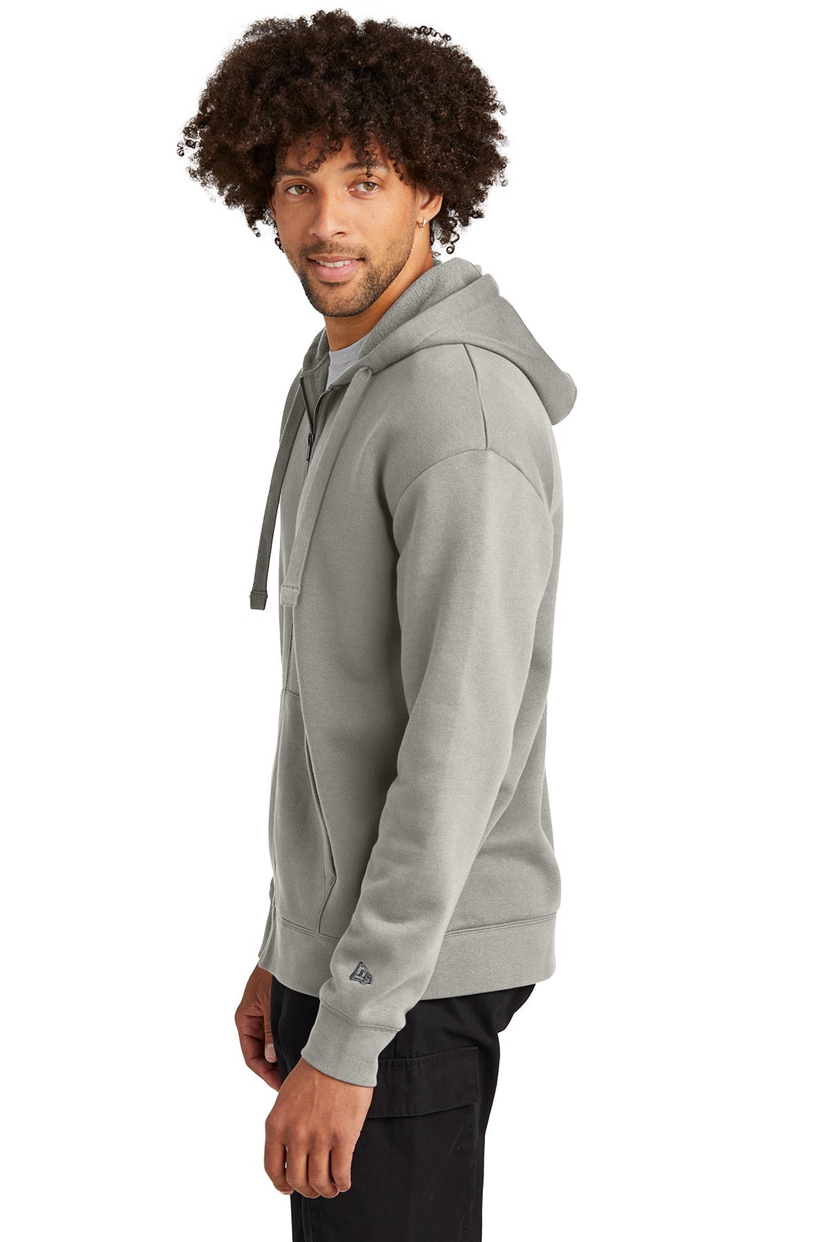 Branded New Era Heritage Fleece Full-Zip Hoodie Rainstorm Grey