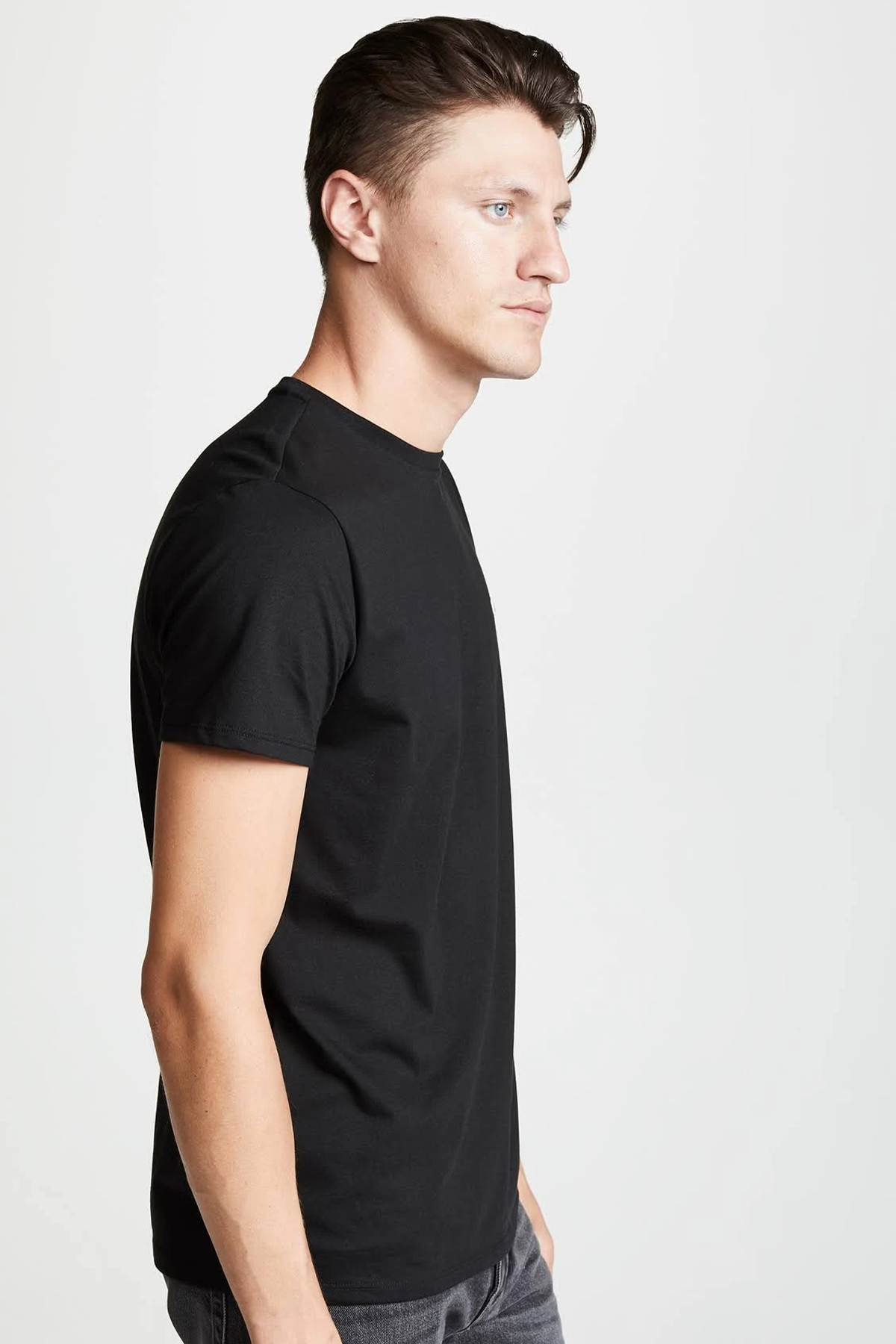 Custom Lacoste Mens Pima Cotton T Shirt TH6709 Black