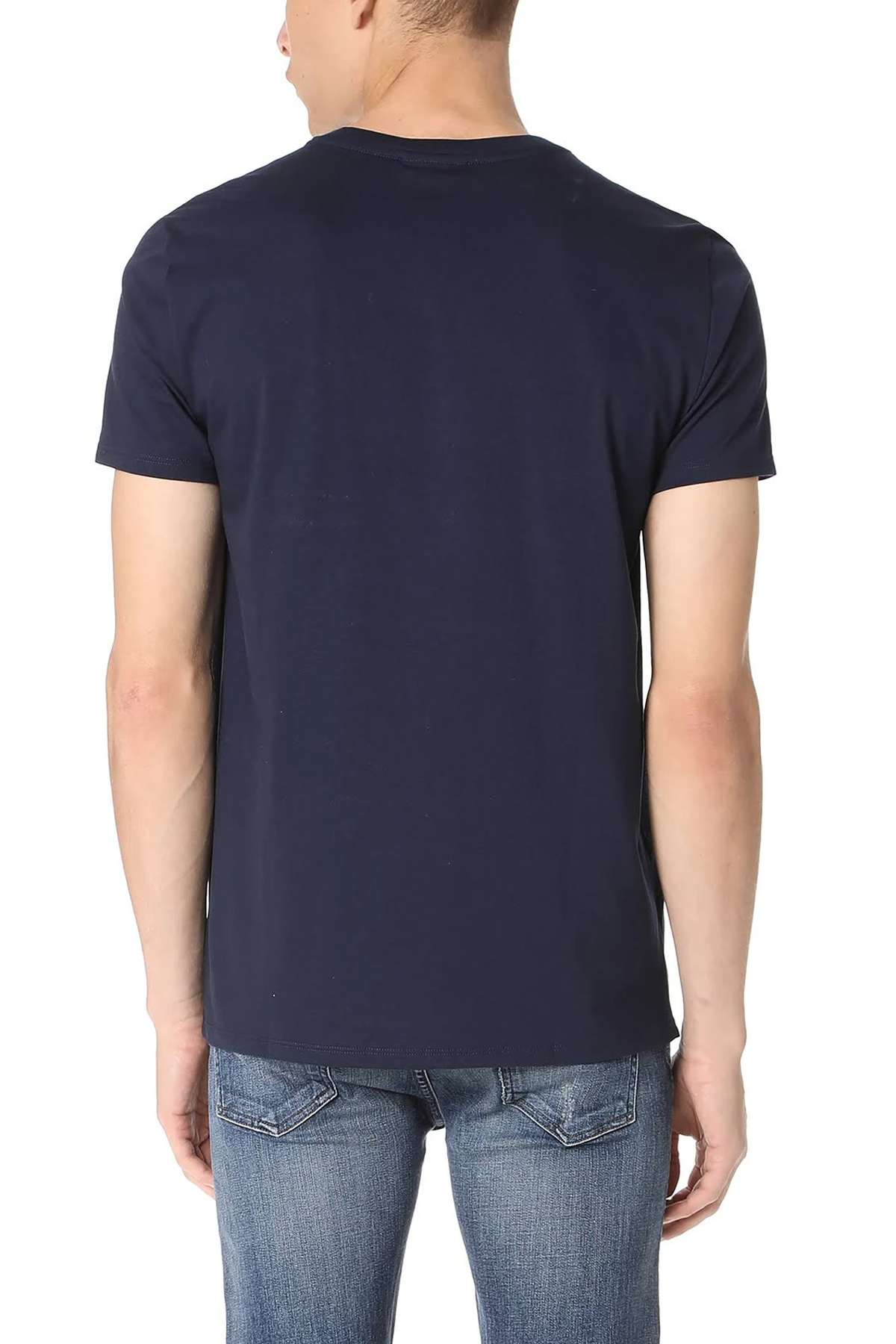 Custom Lacoste Mens Pima Cotton T Shirt TH6709 Navy