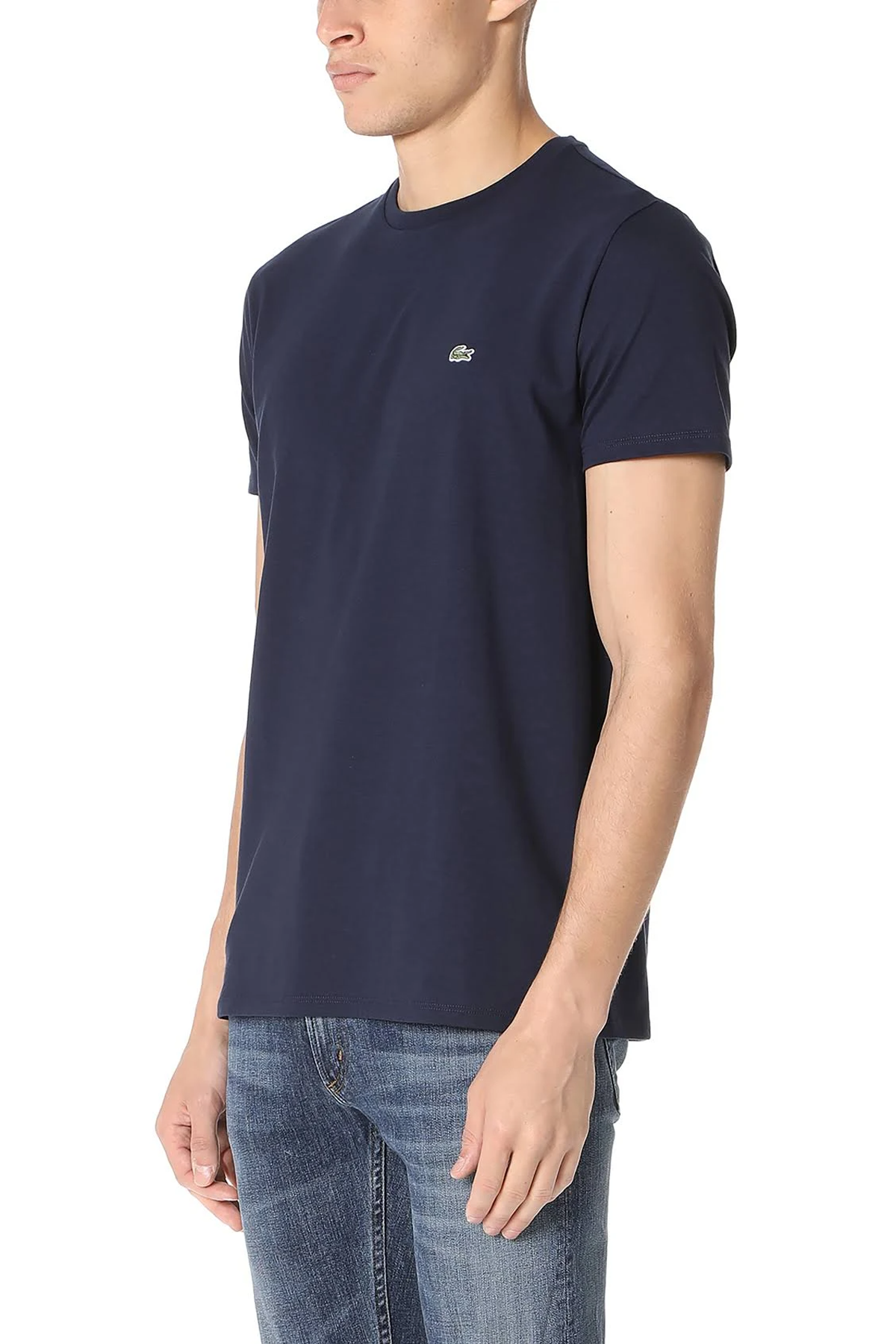 Custom Lacoste Mens Pima Cotton T Shirt TH6709 Navy