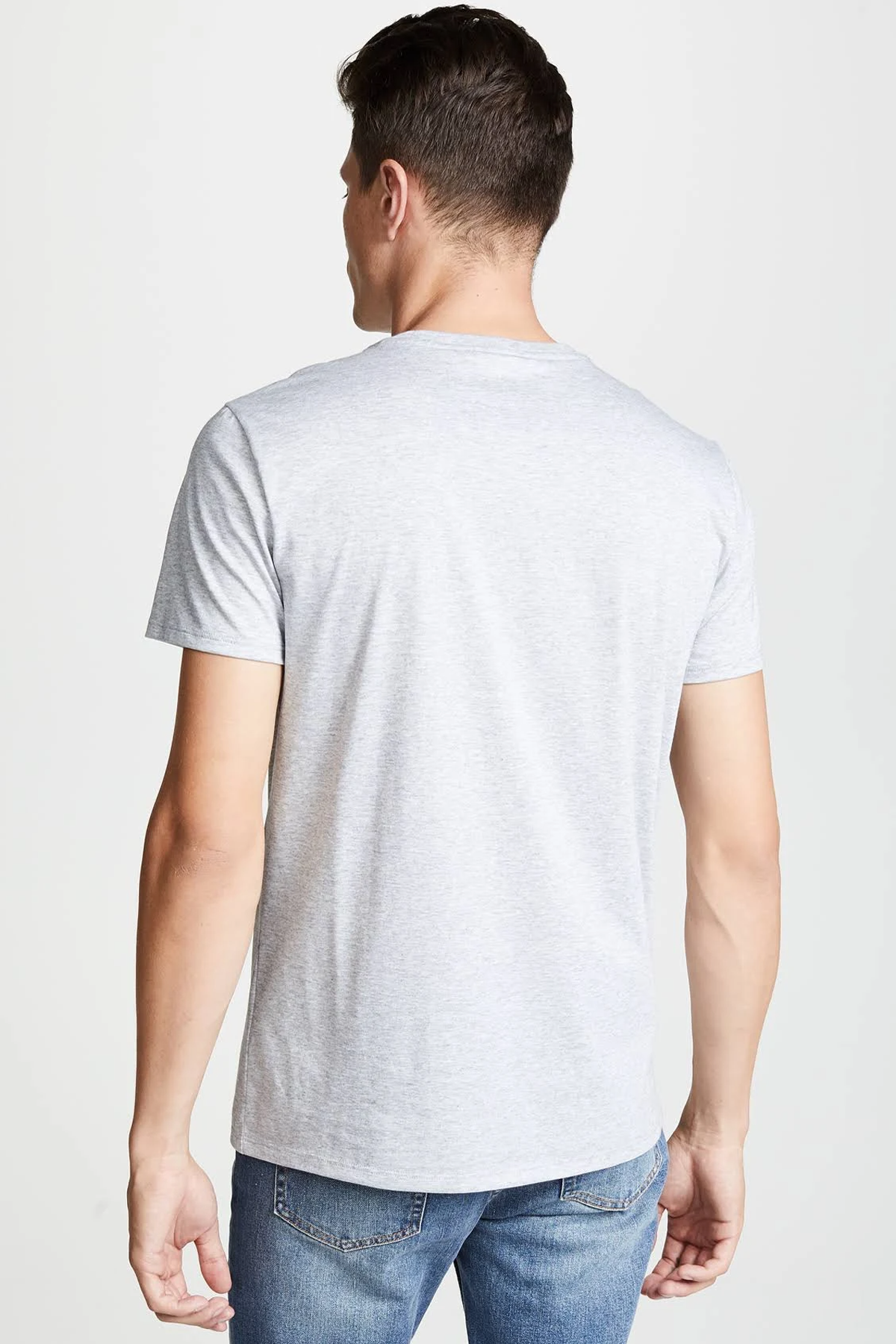 Custom Lacoste Mens Pima Cotton T Shirt TH6709 Silver