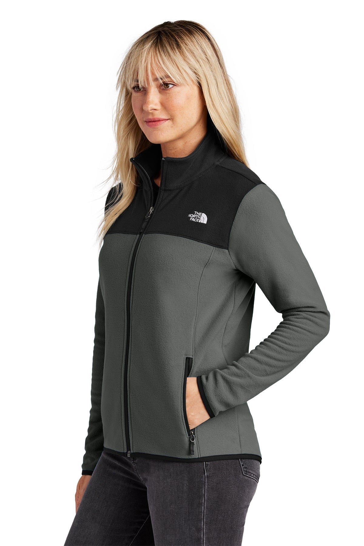 The North Face Ladies Glacier Custom Fleece Jackets, Asphalt Grey