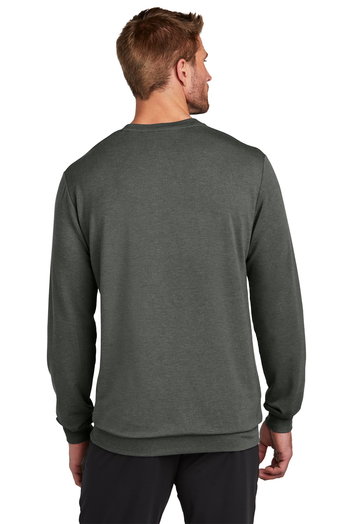 TravisMathew Custom Crew Sweatshirts, Dark Grey Heather
