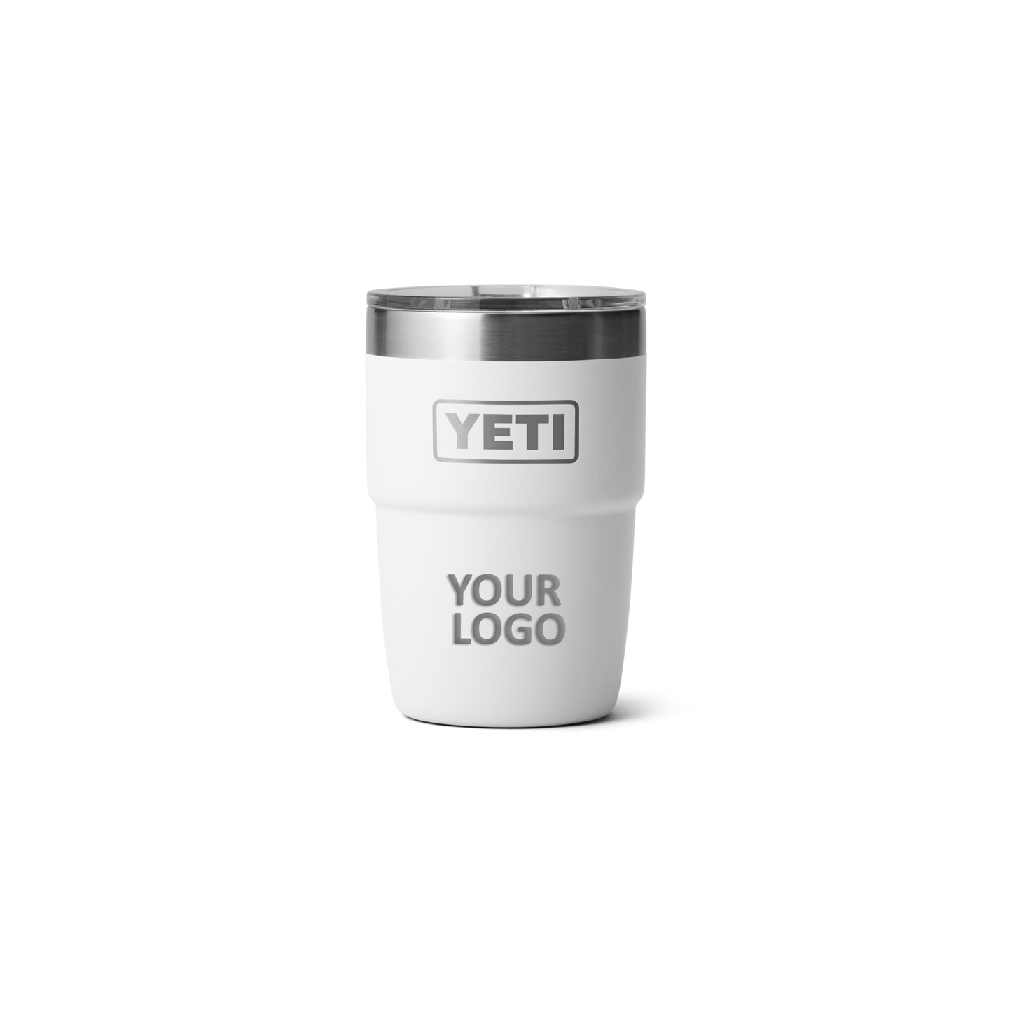 Custom Yeti Rambler 8 Oz Stackable Cup With Magslider Lid White