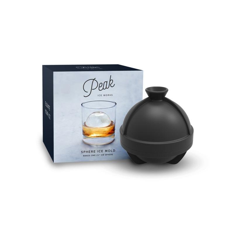 Custom W&P Peak Single Sphere Ice Mold & Soirée Old Fashioned Gift Set Charcoal 100530-088