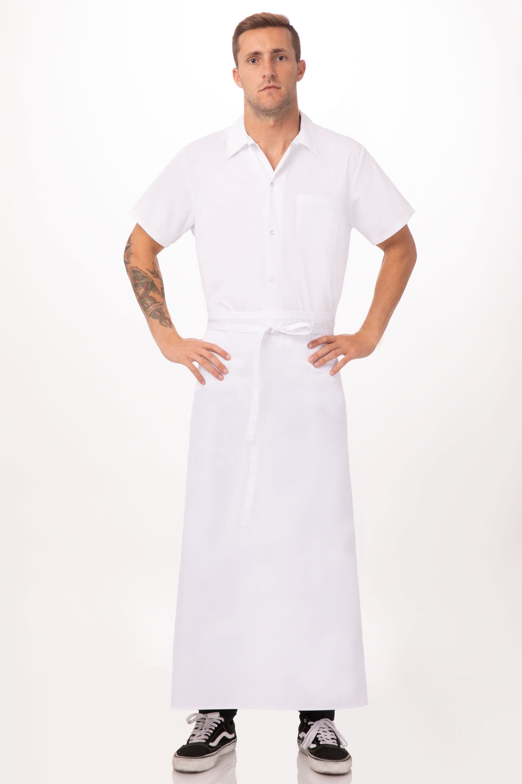 Full-length Chef Apron, White