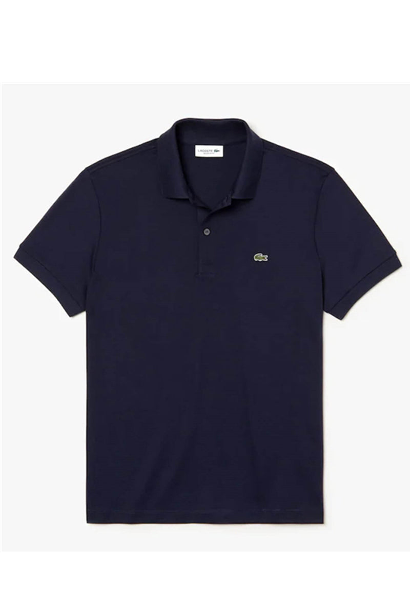 Custom Lacoste Mens Regular Fit Soft Cotton Polo dh2050 Navy Blue