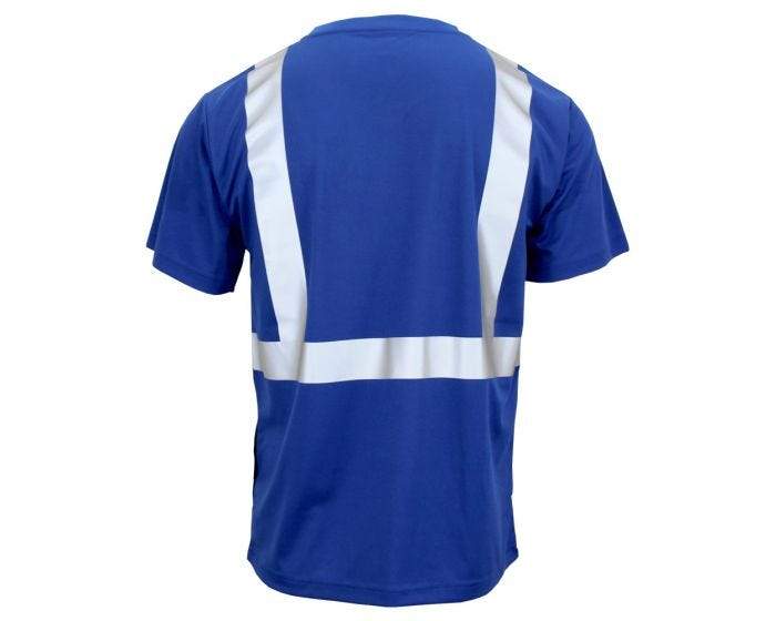 GSS NON ANSI MULTI COLOR SHORT SLEEVE SAFETY T SHIRT WITH BLACK BOTTOM 5123 BLUE