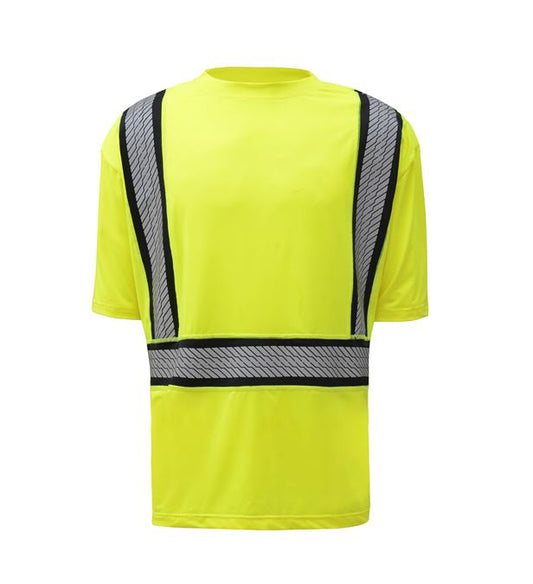 GSS Class 2 Onyx Twotone Antisnag T shirt with Segment Tape 5701 Lime