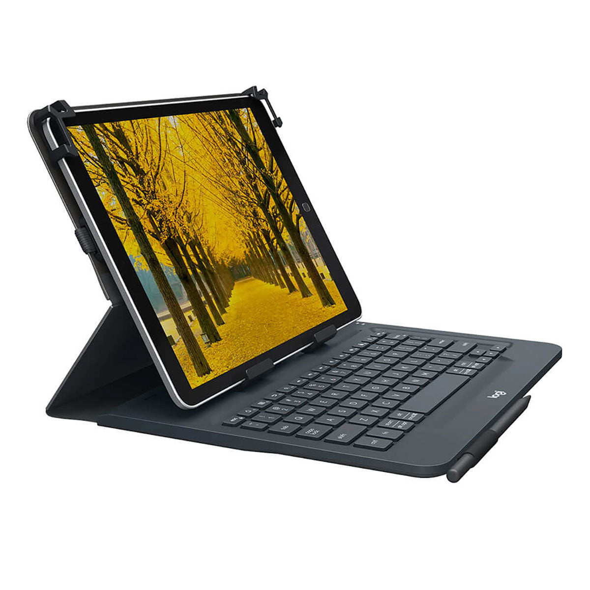 Logitech Universal Folio Tablet Case And Keyboard, Black