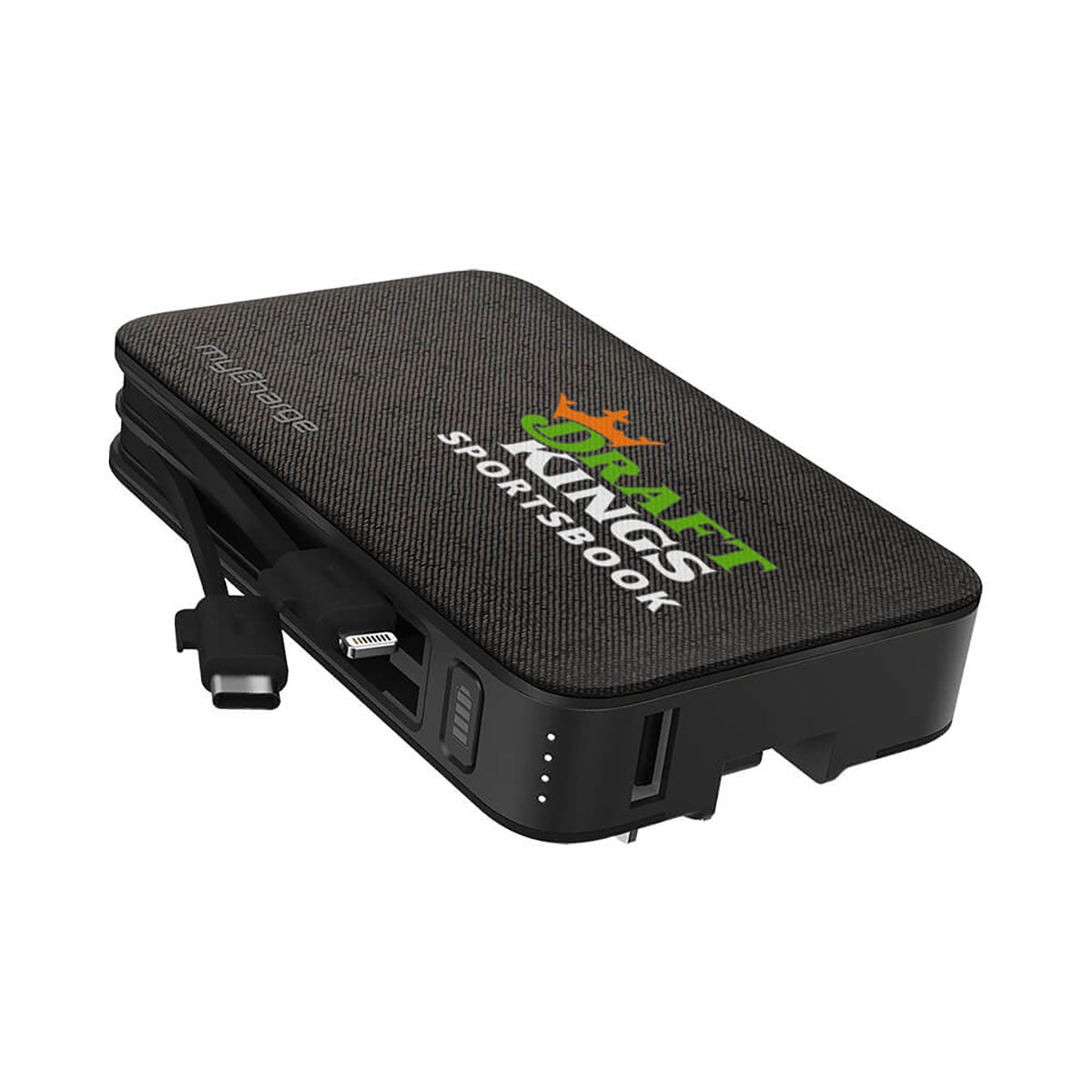 Mycharge Powerhub Ultra 10k mAh Built In Portable Custom Chargers, Black