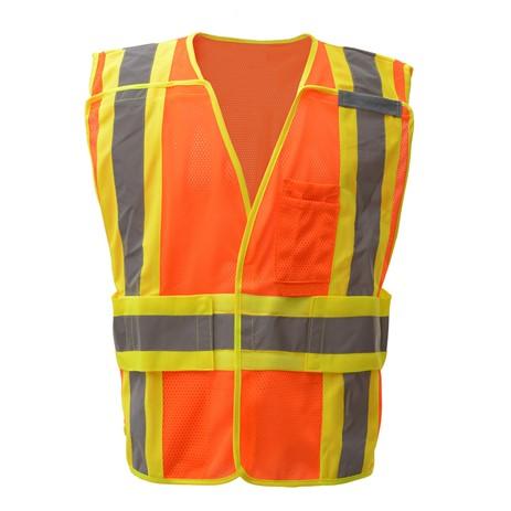 gss standard class 2 five point breakaway vest 1804 orange