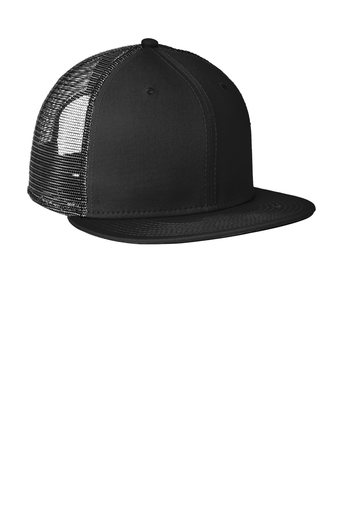 New Era Standard Fit Trucker Caps, Black/ Black