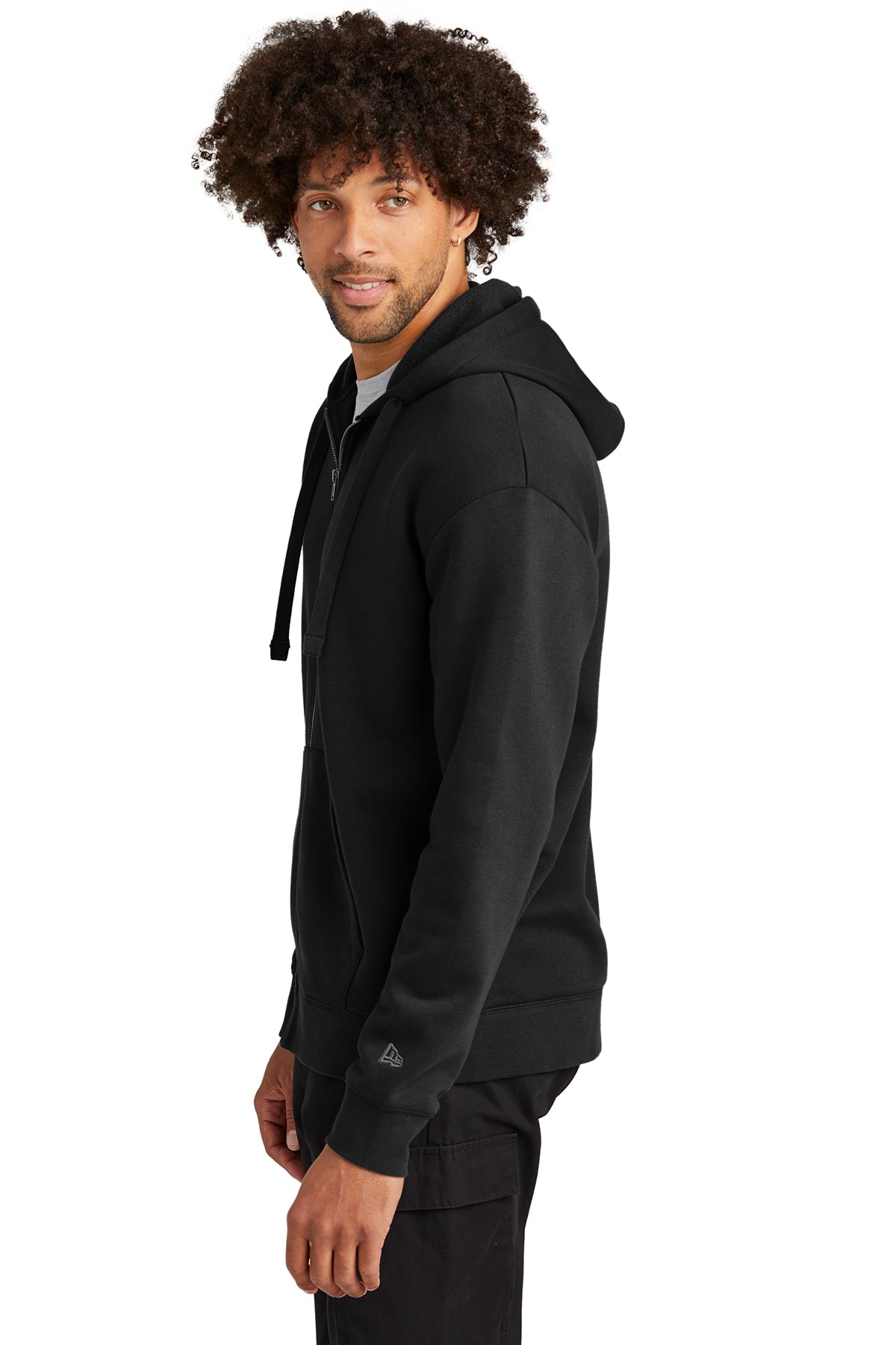 New Era Heritage Fleece Full-Zip Custom Hoodies, Black