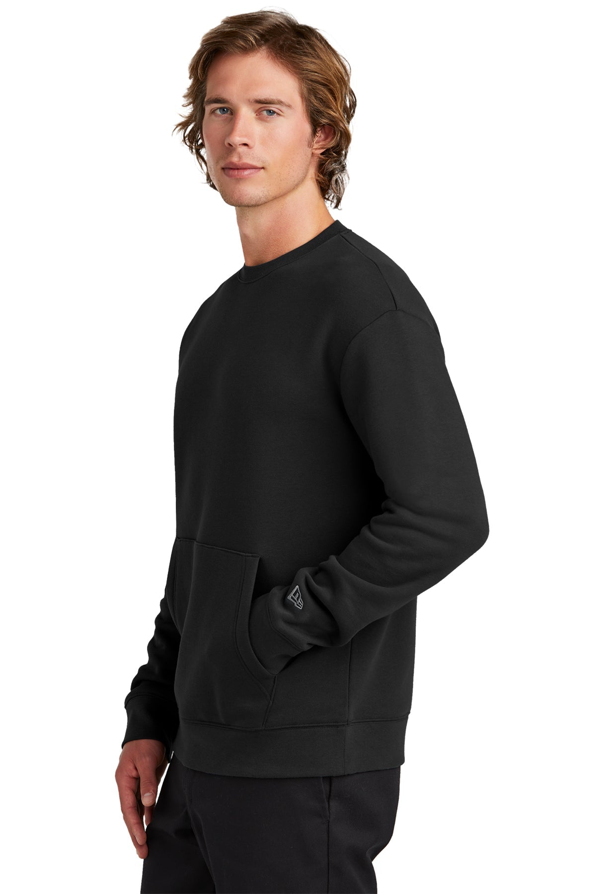 New Era Heritage Fleece Custom Pocket Sweatshirts, Black