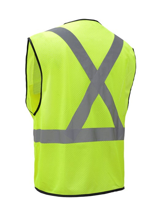 GSS Premium Class 2 Utility Safety Vest with X Back 1605 Lime