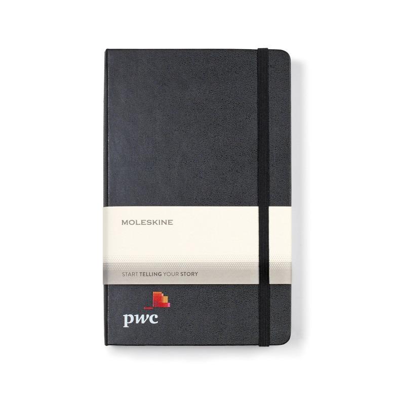 Moleskine Hard Cover Ruled Large Expanded Notebook Black