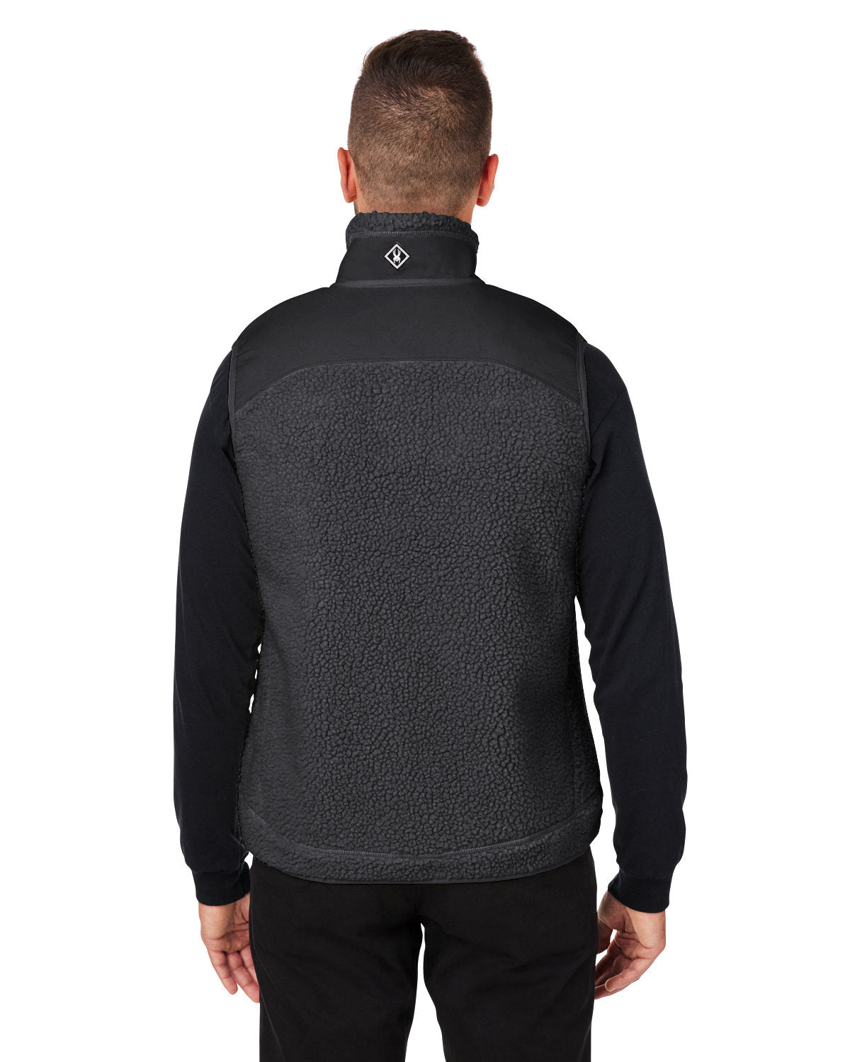 Custom Spyder Unisex Venture Sherpa Vests, Black